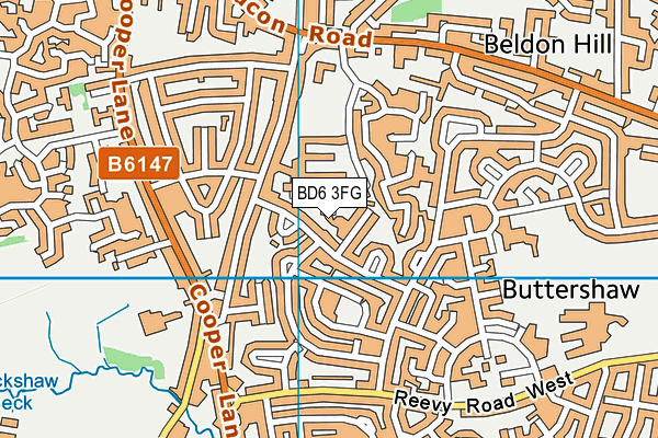 BD6 3FG map - OS VectorMap District (Ordnance Survey)