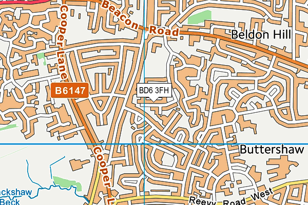 BD6 3FH map - OS VectorMap District (Ordnance Survey)