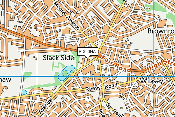 BD6 3HA map - OS VectorMap District (Ordnance Survey)