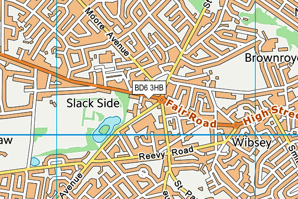 BD6 3HB map - OS VectorMap District (Ordnance Survey)