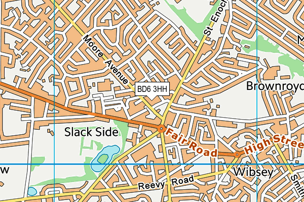 BD6 3HH map - OS VectorMap District (Ordnance Survey)