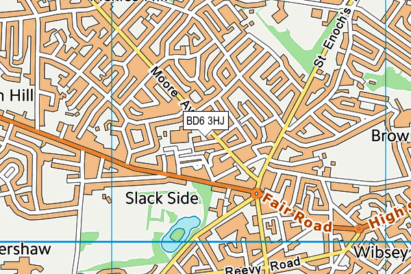 BD6 3HJ map - OS VectorMap District (Ordnance Survey)