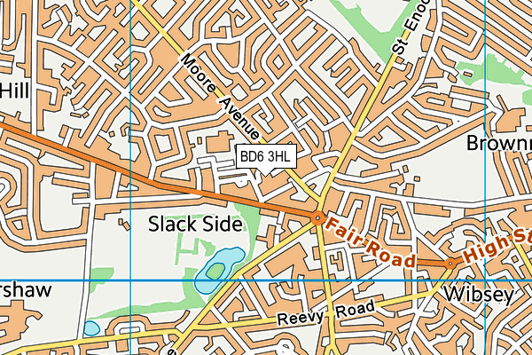 BD6 3HL map - OS VectorMap District (Ordnance Survey)