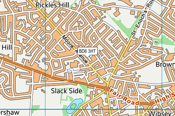 BD6 3HT map - OS VectorMap District (Ordnance Survey)