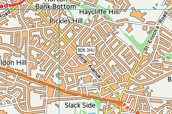 BD6 3HU map - OS VectorMap District (Ordnance Survey)