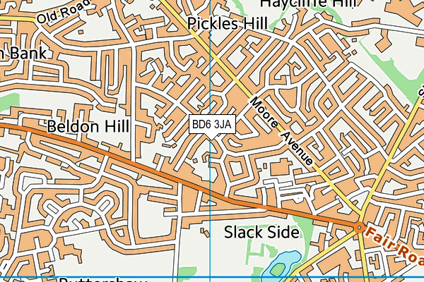 BD6 3JA map - OS VectorMap District (Ordnance Survey)