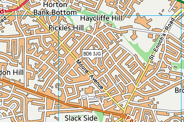 BD6 3JG map - OS VectorMap District (Ordnance Survey)