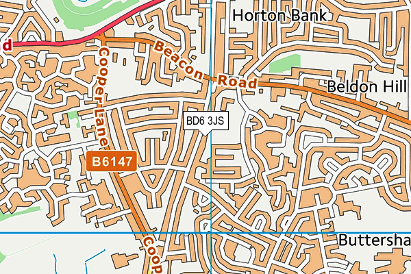 BD6 3JS map - OS VectorMap District (Ordnance Survey)