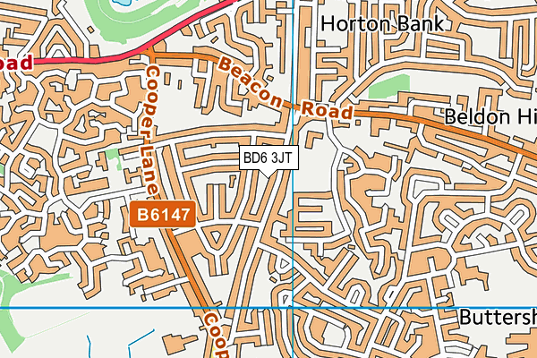 BD6 3JT map - OS VectorMap District (Ordnance Survey)