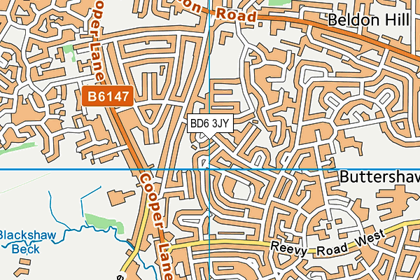 BD6 3JY map - OS VectorMap District (Ordnance Survey)