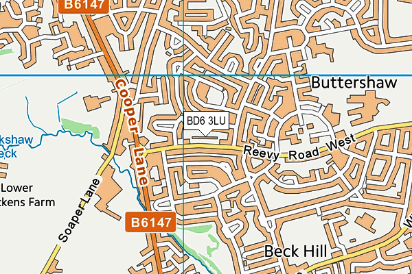 BD6 3LU map - OS VectorMap District (Ordnance Survey)
