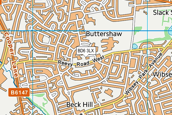 BD6 3LX map - OS VectorMap District (Ordnance Survey)