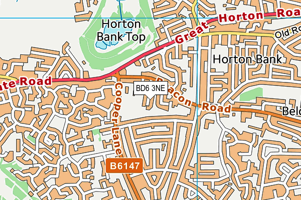 BD6 3NE map - OS VectorMap District (Ordnance Survey)