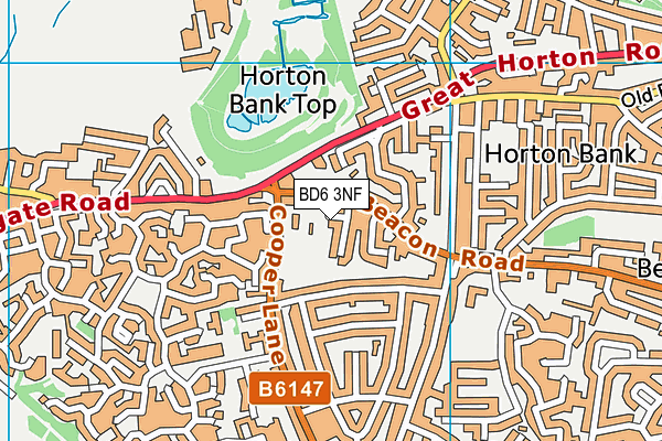 BD6 3NF map - OS VectorMap District (Ordnance Survey)