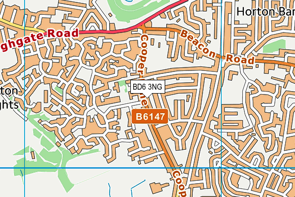 BD6 3NG map - OS VectorMap District (Ordnance Survey)