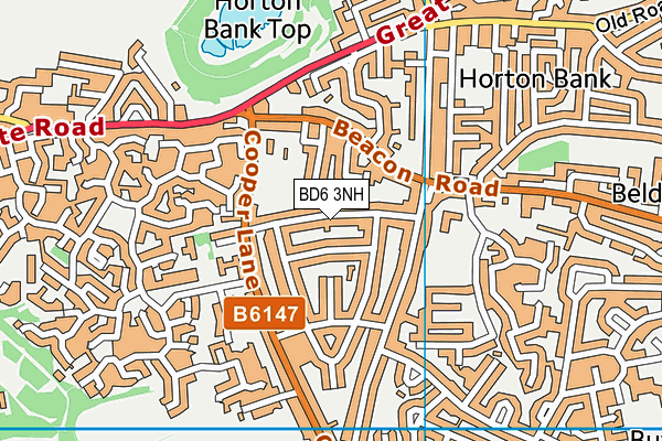 BD6 3NH map - OS VectorMap District (Ordnance Survey)