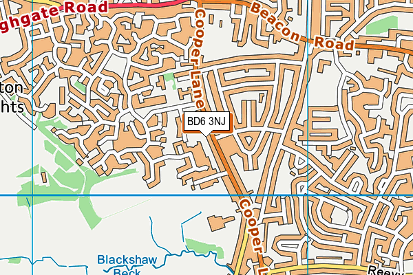 BD6 3NJ map - OS VectorMap District (Ordnance Survey)