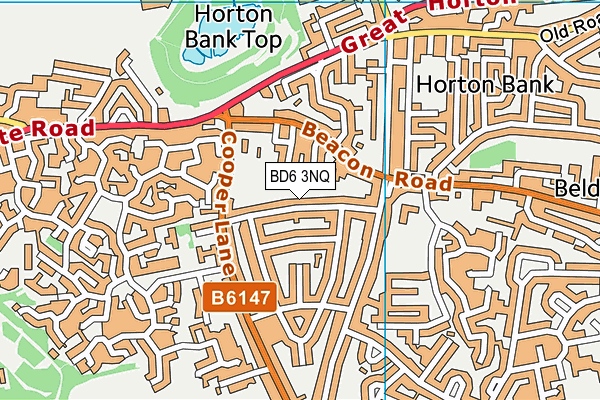 BD6 3NQ map - OS VectorMap District (Ordnance Survey)
