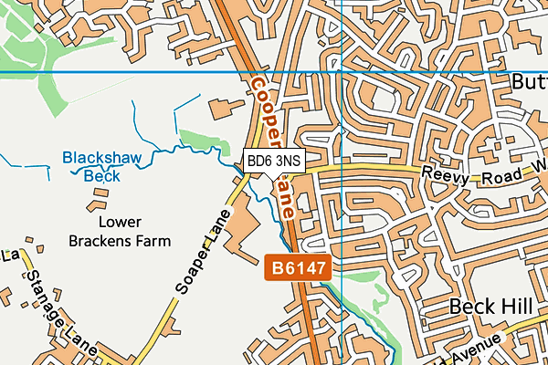 BD6 3NS map - OS VectorMap District (Ordnance Survey)