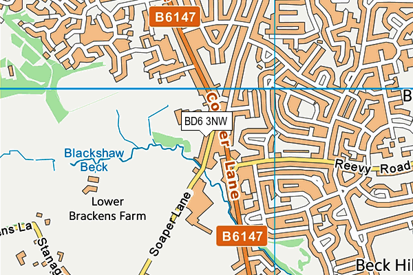 BD6 3NW map - OS VectorMap District (Ordnance Survey)