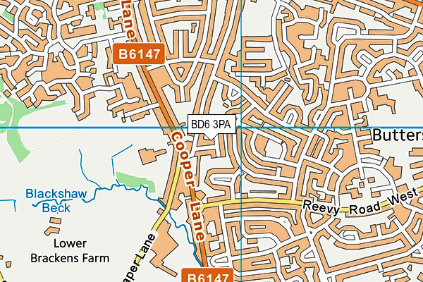 BD6 3PA map - OS VectorMap District (Ordnance Survey)