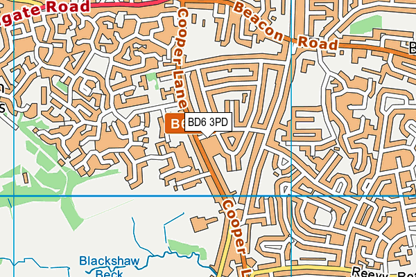 BD6 3PD map - OS VectorMap District (Ordnance Survey)