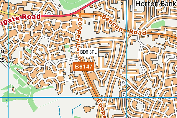 BD6 3PL map - OS VectorMap District (Ordnance Survey)