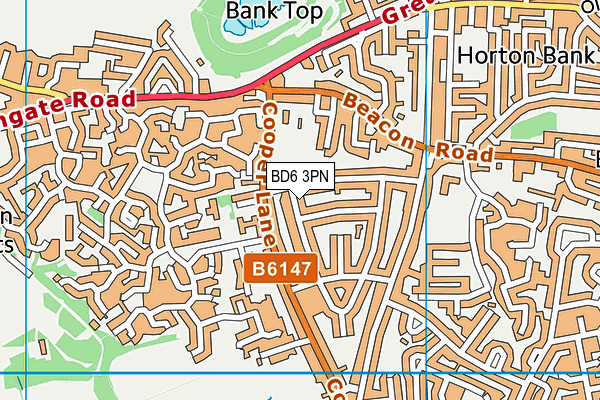 BD6 3PN map - OS VectorMap District (Ordnance Survey)