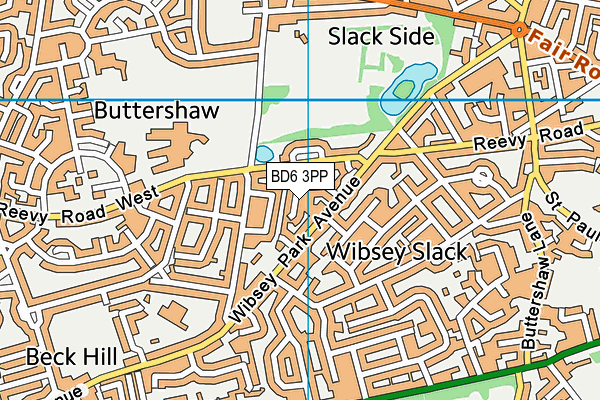 BD6 3PP map - OS VectorMap District (Ordnance Survey)