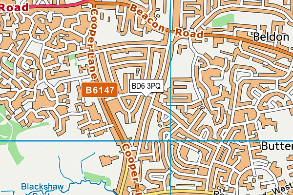 BD6 3PQ map - OS VectorMap District (Ordnance Survey)