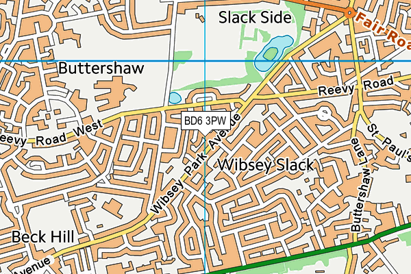 BD6 3PW map - OS VectorMap District (Ordnance Survey)