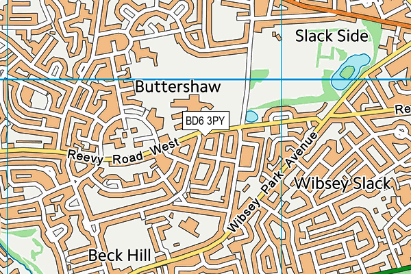 BD6 3PY map - OS VectorMap District (Ordnance Survey)