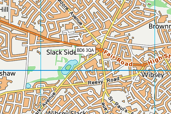 Wibsey Park Recreation Ground map (BD6 3QA) - OS VectorMap District (Ordnance Survey)