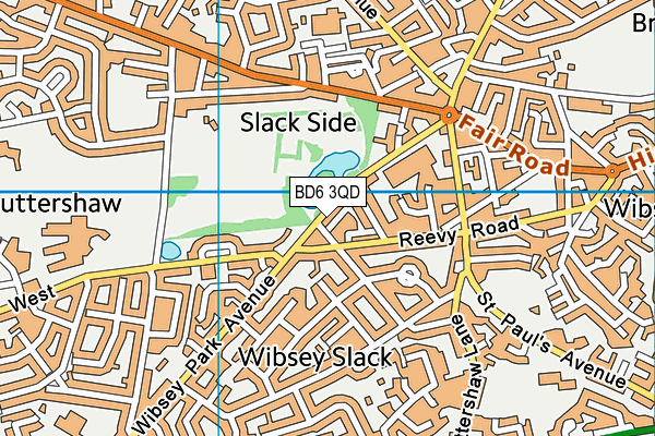 BD6 3QD map - OS VectorMap District (Ordnance Survey)