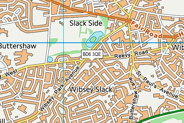 BD6 3QE map - OS VectorMap District (Ordnance Survey)