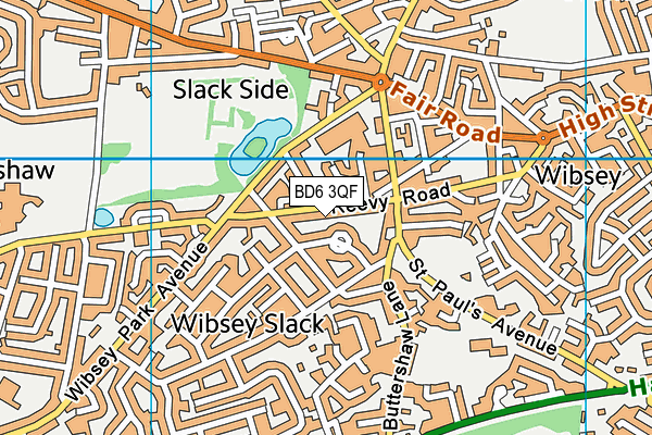 BD6 3QF map - OS VectorMap District (Ordnance Survey)