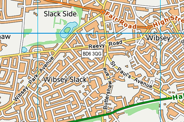 BD6 3QG map - OS VectorMap District (Ordnance Survey)