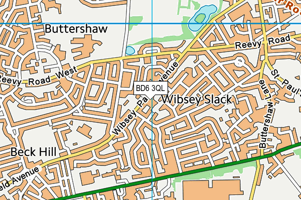 BD6 3QL map - OS VectorMap District (Ordnance Survey)
