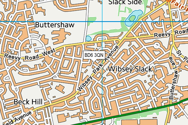 BD6 3QN map - OS VectorMap District (Ordnance Survey)