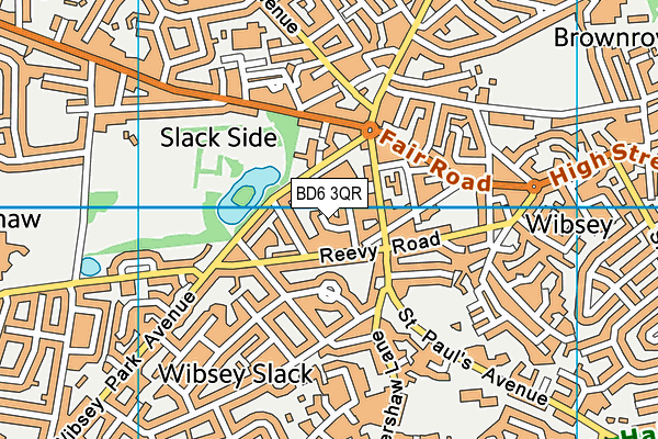 BD6 3QR map - OS VectorMap District (Ordnance Survey)