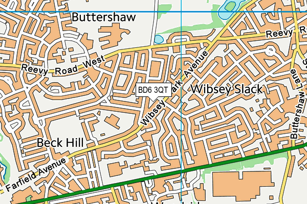BD6 3QT map - OS VectorMap District (Ordnance Survey)