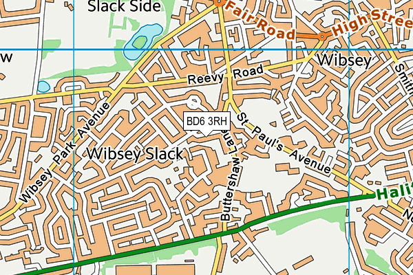 BD6 3RH map - OS VectorMap District (Ordnance Survey)