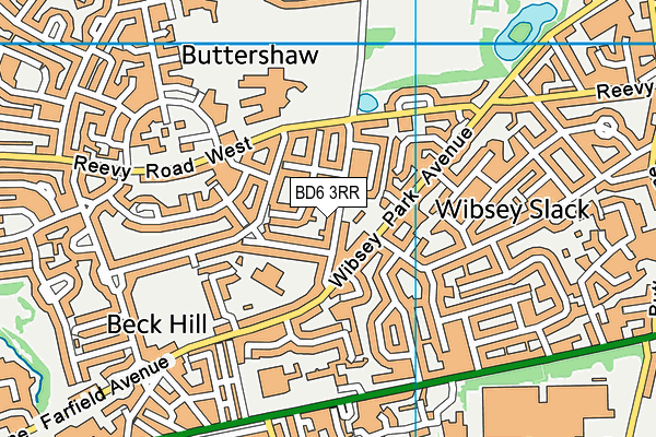 BD6 3RR map - OS VectorMap District (Ordnance Survey)