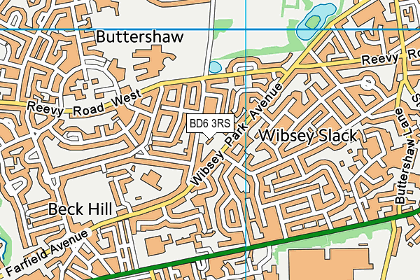 BD6 3RS map - OS VectorMap District (Ordnance Survey)