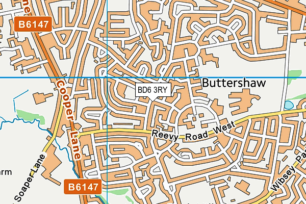 BD6 3RY map - OS VectorMap District (Ordnance Survey)