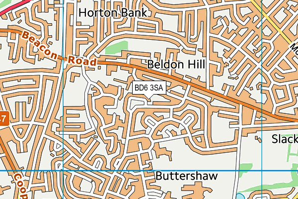 BD6 3SA map - OS VectorMap District (Ordnance Survey)