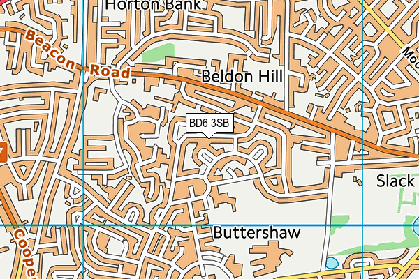 BD6 3SB map - OS VectorMap District (Ordnance Survey)