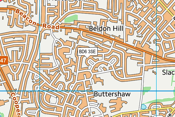 BD6 3SE map - OS VectorMap District (Ordnance Survey)