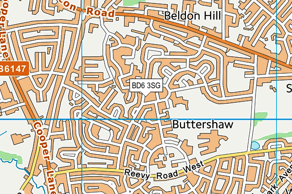 BD6 3SG map - OS VectorMap District (Ordnance Survey)