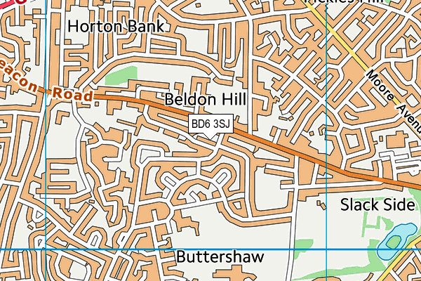 BD6 3SJ map - OS VectorMap District (Ordnance Survey)